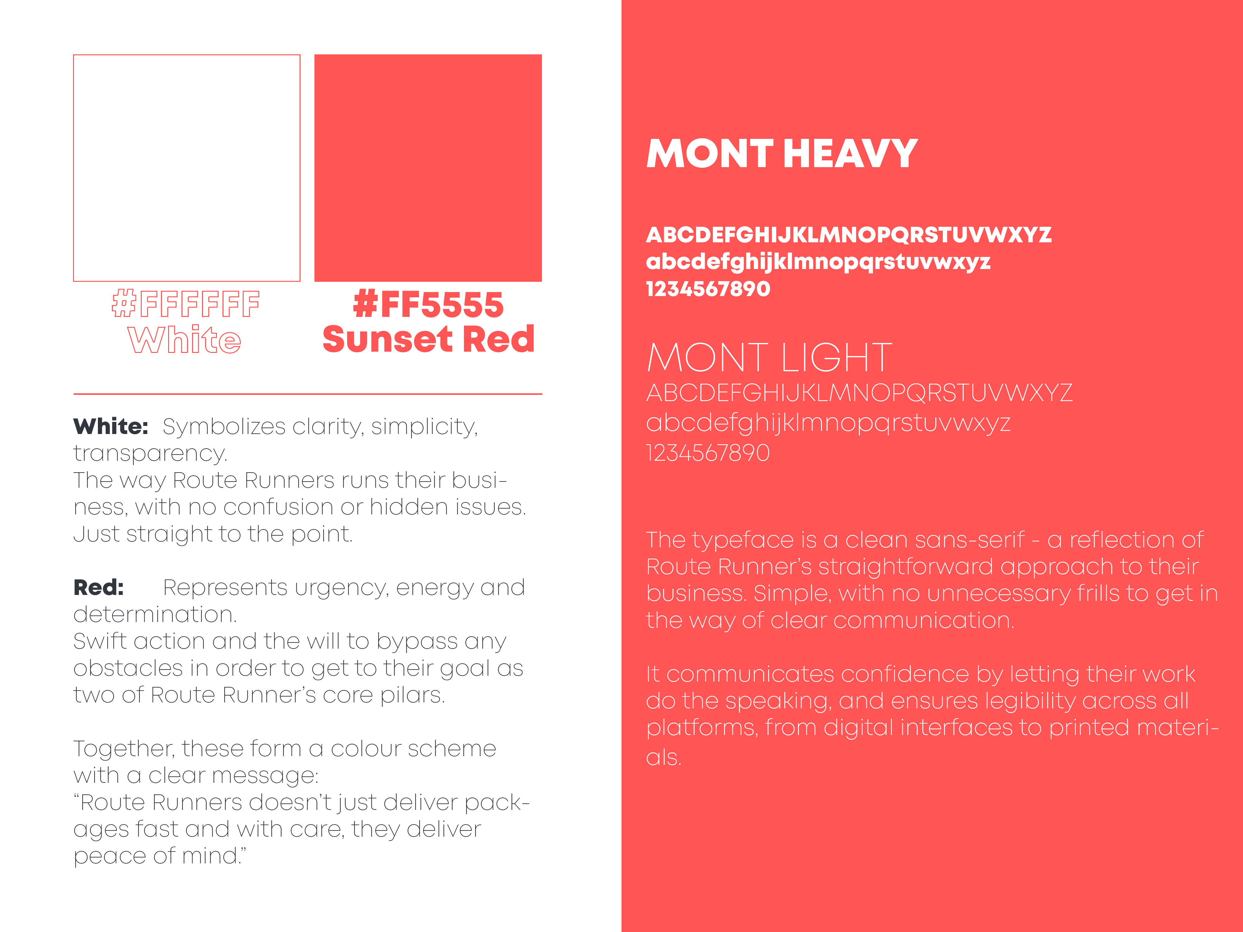 Route Runners Colours & Typography