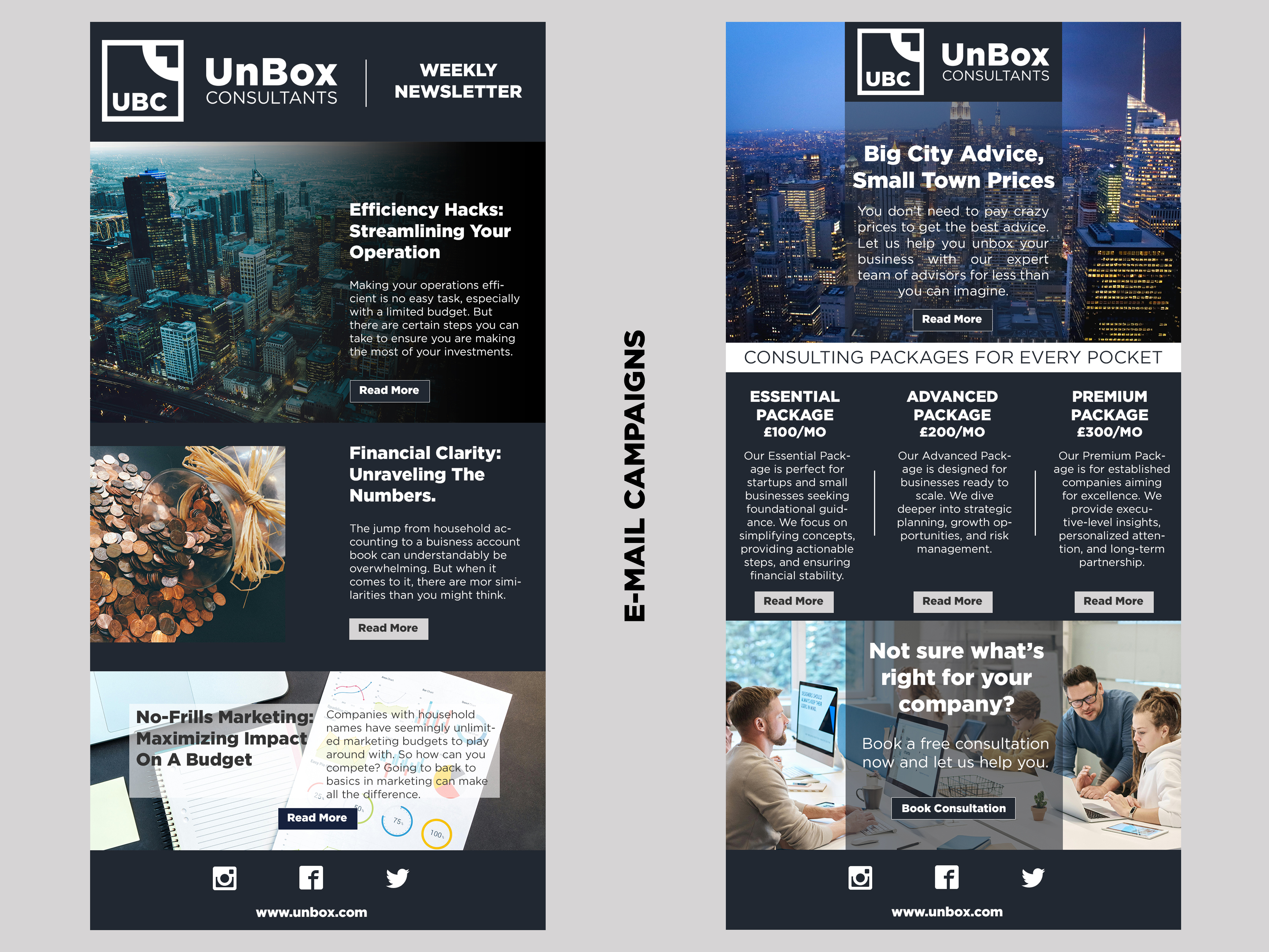 UnBox Consultants E-Mail Templates
